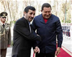 Ahmadinejad visits Venezuela in January 2012, seen here in the company of the Venezuelan president, Hugo Chávez 