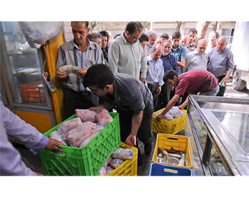 Iranians lining up to buy government-controlled chicken 