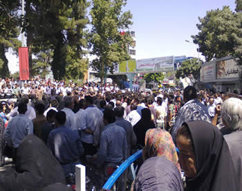 Demonstrations in the city of Nishapur (northeastern Iran) in protest of rising prices (July 23)