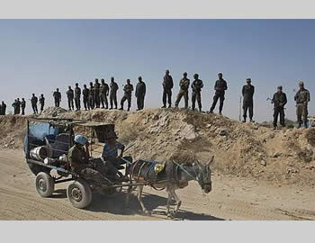 Hamas administration forces deployed along the Egypt - Gaza Strip border (Paltimes, September 16, 2012)