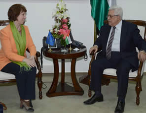 Mahmoud Abbas im Gespräch mit Catherine Ashton  (Wafa Nachrichtenagentur, 29. Oktober 2012) 