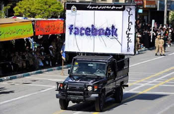 Opposition to Facebook at a military parade in the city of Esfahan