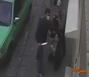 Still image from the video documenting an armed robbery in Tehran