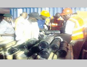 Nigerian security forces discover the weapons stowed aboard the ship.