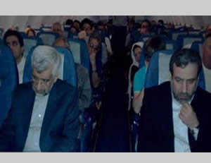 Jalili flies tourist class (www.facebook.com/Dr.Saeed.Jalili)