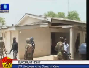 The house in Kano where the weapons were found 