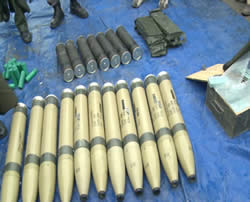 Nigerian security forces discover the weapons on board.