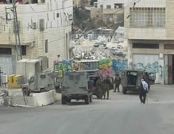 The Border Police post in Hebron attacked with a Molotov cocktail (Photo by Yerah Rap, Tazpit News Agency, December 29, 2013).