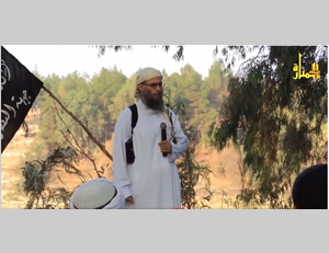 Sami al-Uraydi preaching in praise of jihad before Al-Nusra Front operatives (http://www.dailymotion.com)