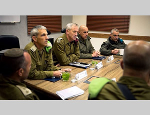 The IDF staff meets to appreciate the situation (IDF Spokesman, March 12, 2014).