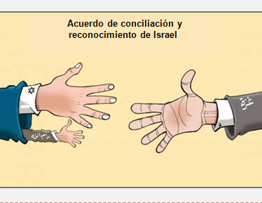 Crítica en un periódico de Hamás sobre el reconocimiento de Israel, que la Autoridad Palestina incluye como condición para el acuerdo de conciliación (Palestine, 2 de mayo de 2014)