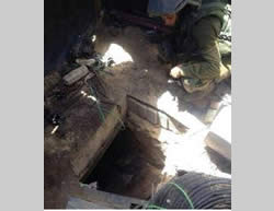 Tunnel shafts exposed (IDF Spokesman, July 19, 2014).