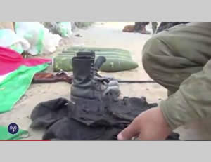 Weapons and uniforms exposed by the IDF in the Gaza Strip (IDF Spokesman, July 27, 2014)