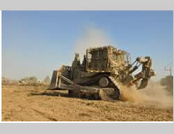 Heavy equipment for the destruction of tunnels (IDF Spokesman, July 27, 2014) 