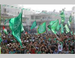 Asamblea de victoria organizada por Hamás en Nablus (página facebook del sector islámico de la Universidad al Najah, 29 de agosto de 2014)