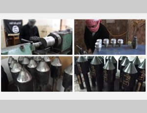 Documentation of part of the process for making self-produced Al-Farouq 1 rockets (ISIS-affiliated Twitter account, March 7, 2015)