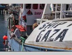 El barco Marianne, dominado por los combatientes de la marina y que fue llevado al Puerto de Ashdod 