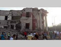 Damage caused to the Italian Consulate in Cairo (ahram.org, July 11, 2015). 