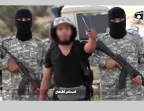 Operative from ISIS’s Sinai province threatening (in Hebrew) to murder Israelis (muslims-news.com, October 31, 2015)