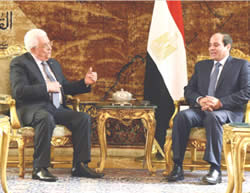 Mahmoud Abbas rencontre Abdel Fattah al-Sissi en Egypte  (Agence de presse Wafa, 7 novembre 2015)