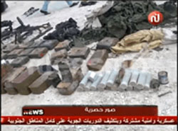 Weapons seized by the Tunisian security forces after the raid on Ben Gardane (Al-Sabah News, March 7, 2016).