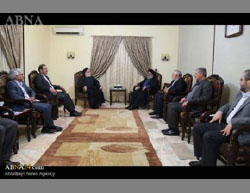 The chairman of the Iranian Shaheed Foundation meets with the leader of Hezbollah  (ABNA, April 27, 2016).