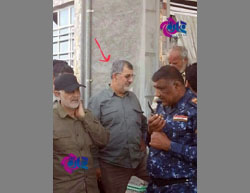 Soleimani (left) and Pakpour (arrow) in the Fallujah area (Jahan News, June 1, 2016).