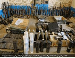 Weapons seized by ISIS in the Iraqi military camp. 