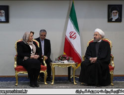 Hassan Rouhani meets with Hadiya Abbas (Website of the Iranian president, February 22, 2017).