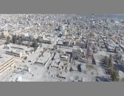 La ville d'Al-Bab vue du ciel (Compte Youtube Sham Front, 25 février 2017)