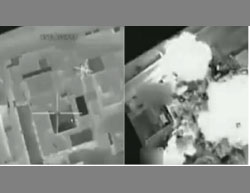 Avions de guerre irakiens attaquant des cibles de l'Etat islamique à Abu Kamal et Al-Qaim (Russie al-Youm, 25 février 2017)