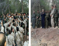 Qods Force Commander Qassem Soleimani briefing fighters, apparently in the Latakia area in Syria (Facebook, October 13, 2015)