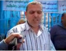 September 2011: Suhail al-Hindi participates in a demonstration held by UNRWA staff in front of the agency's offices in Gaza City to protest the decision to suspend him because of his affiliation with Hamas (YouTube, September 11, 2017).