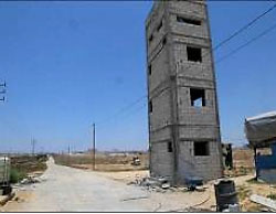 One of the observation towers erected in the buffer zone (Facebook page of the Hamas ministry of the interior in the Gaza Strip, June 28, 2017).