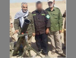 Abu Mahdi al-Muhandis (right) and Qasem Soleimani, commander of the Qods Force (left) in picture taken in eastern Iraq (Tehran Press, March 8, 2015).