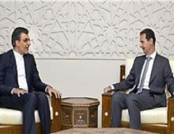 Ansari (left) meets with the Syrian president (Fars, July 20, 2017).