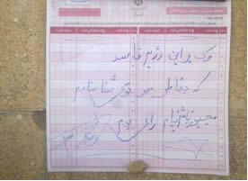 This ballot reads, “Death to the corrupted regime that forces me to vote for a