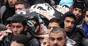 Ma'mun Abu Def's funeral in the Gaza Strip