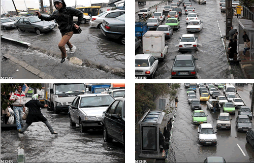 Tehran flooded after heavy autumn rain