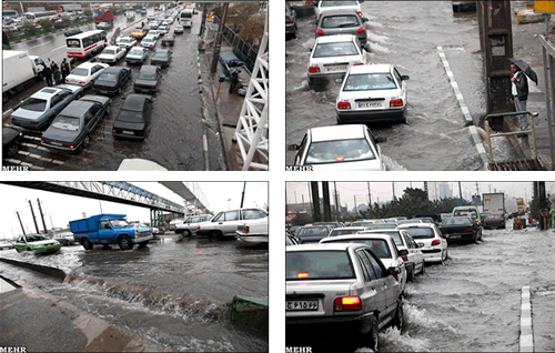 Tehran flooded after heavy autumn rain