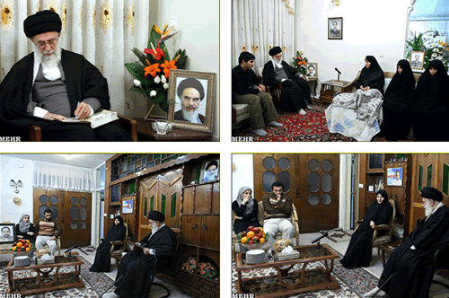 Supreme Leader visits families of two nuclear scientists eliminated this past year