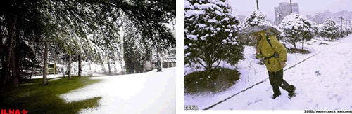 season’s first snow in Tehran