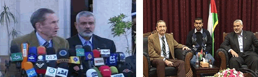 Ismail Haniya and Ramsey Clark