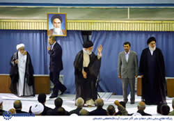 Ahmad Jannati, Ali Larijani, Ali Khamenei, Mahmoud 