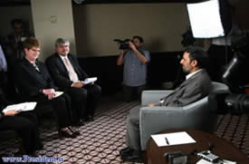 President Ahmadinejad on a visit to New York