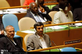 President Ahmadinejad on a visit to New York