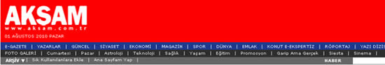 Akşam masthead