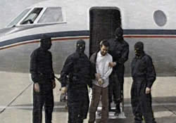 Rigi after his arrest (Iranian news agencies)