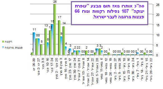 ירי רקטות ופצצות מרגמה