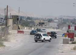 The southern entrance to Jericho after the roadblock was dismantled.